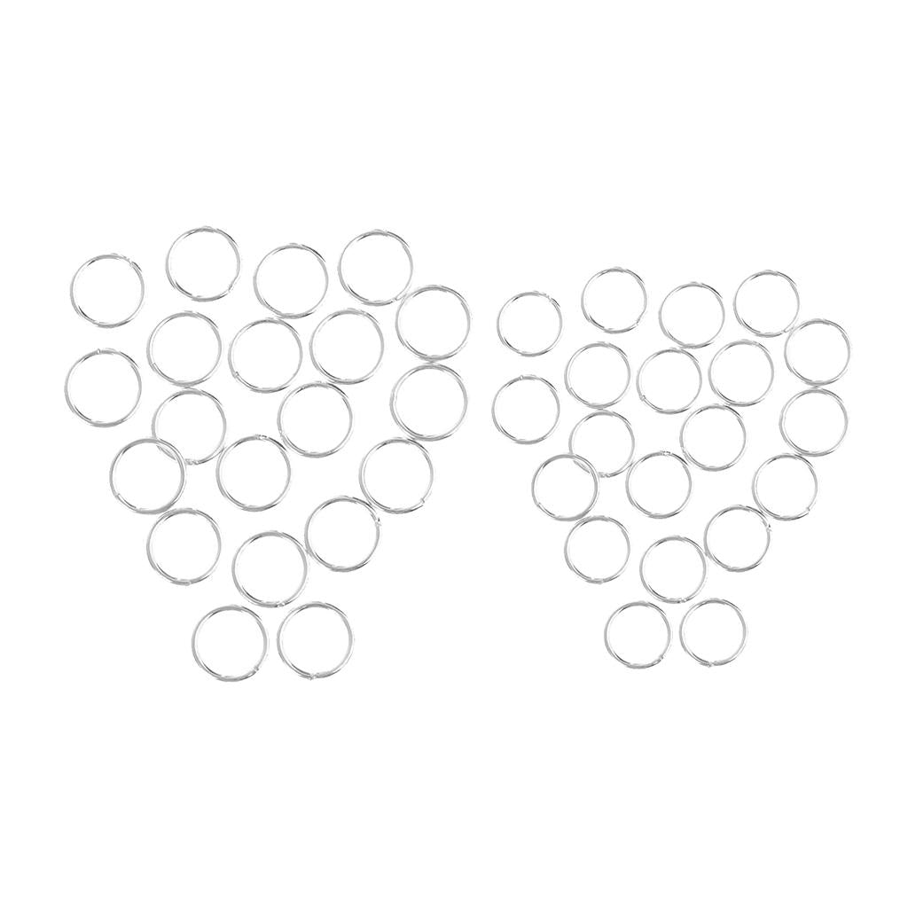 40x S925 Sterling Silver Soldered Closed Jump Rings Jewelry Findings 3mm&4mm