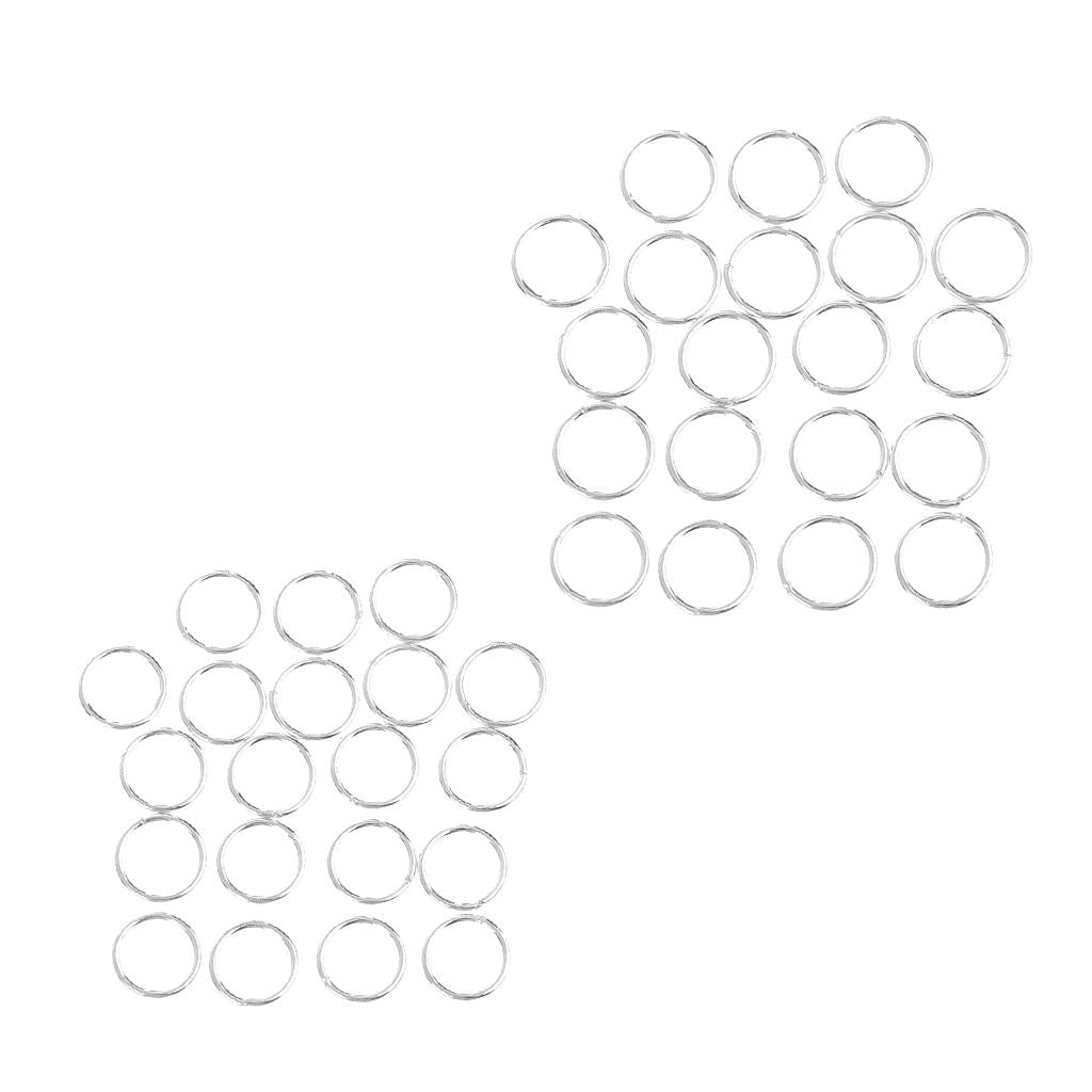 40x S925 Sterling Silver Soldered Closed Jump Rings Jewelry Findings 3mm&4mm