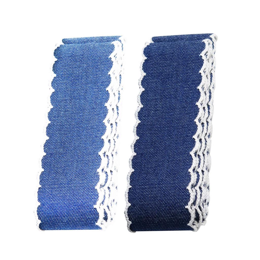 4 Yards Denim Laced Ribbon For DIY Hair Bows Decorative Ribbon Sewing Bands