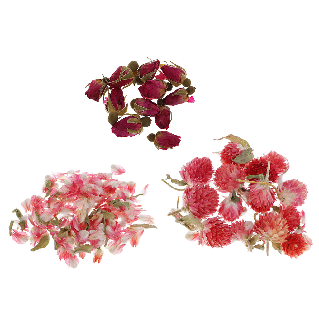 8g Bulk Natural Dried Flowers for Candle Making DIY Gift Rose Globe Amaranth