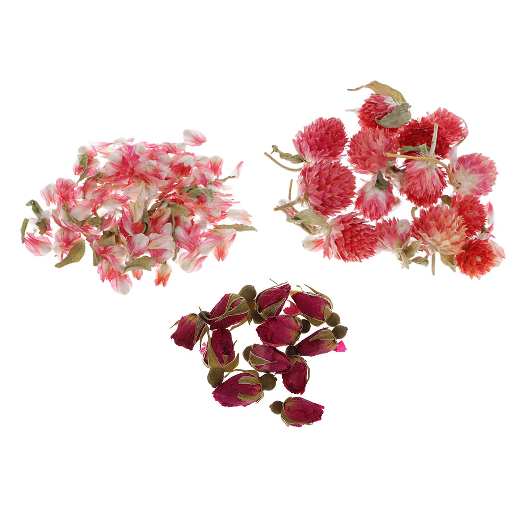 8g Bulk Natural Dried Flowers for Candle Making DIY Gift Rose Globe Amaranth