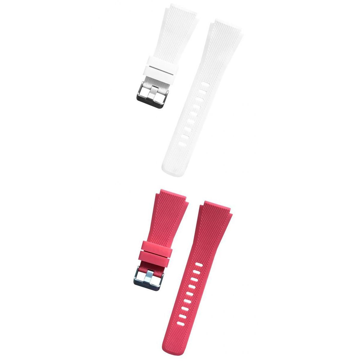 2 Pieces Replacement Silicone Band Strap For Samsung Gear S3 22mm Band