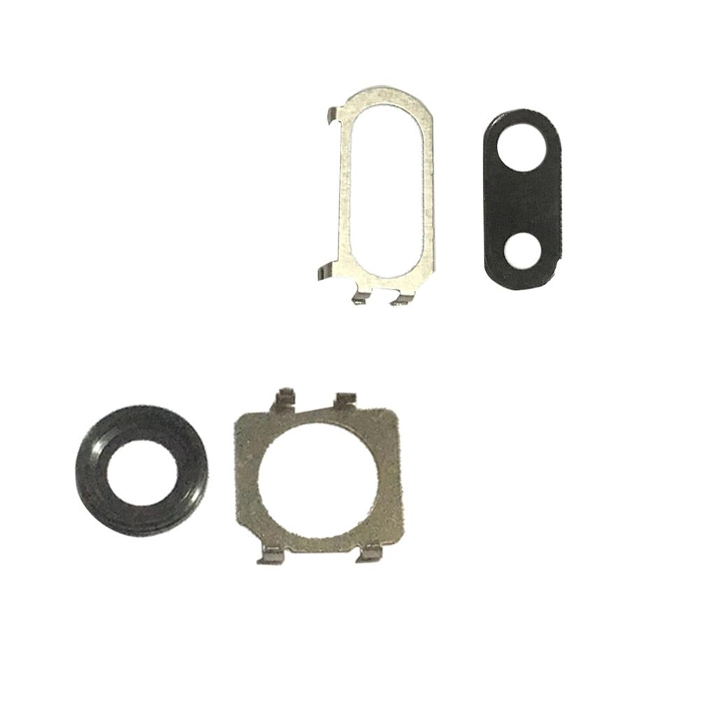 2x For iPhone 7 4.7+5.5" Replacement Camera Lens Cover Glass + Bracket"