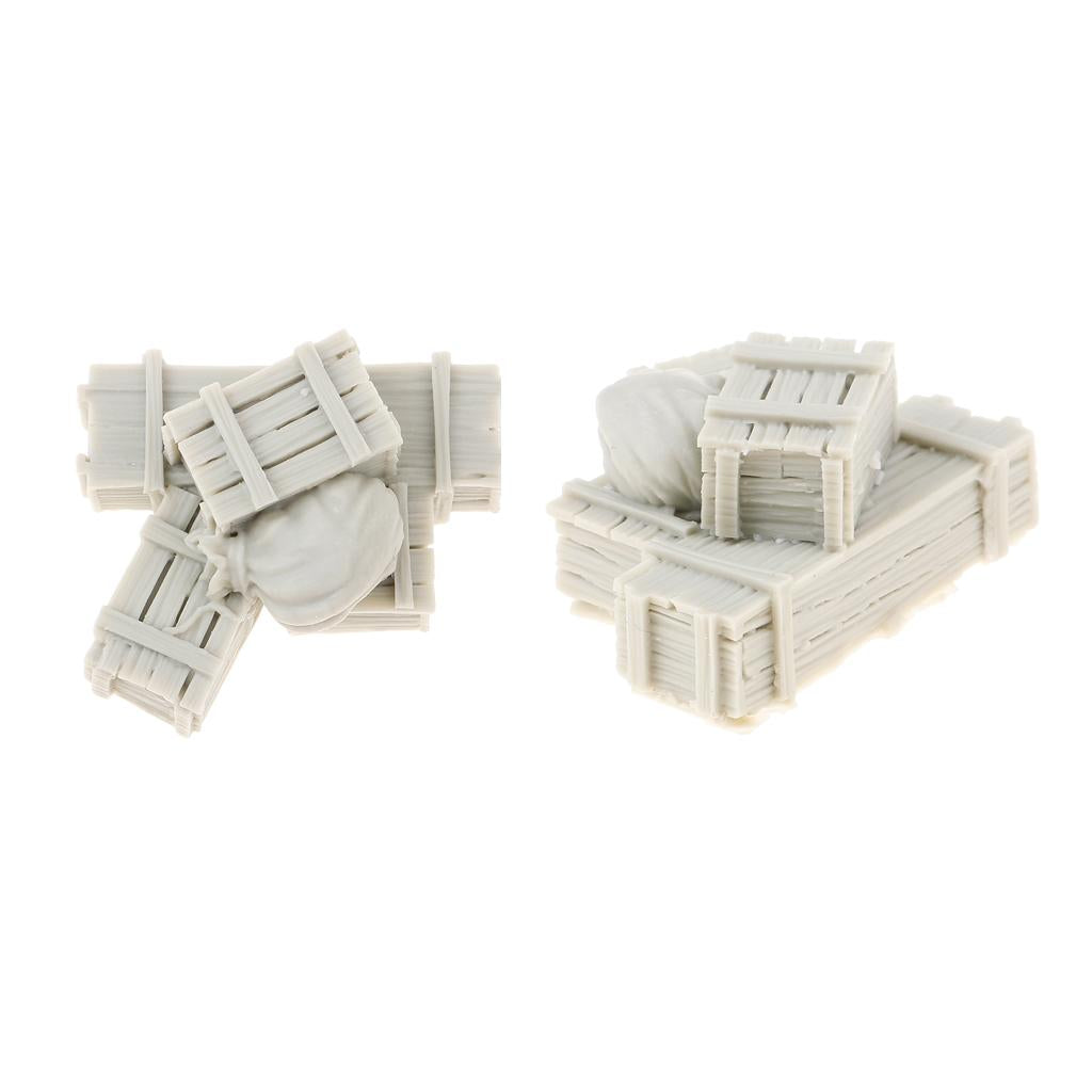 2x 1/35 Resin Soldier Scenario Accessories Ammunition Boxes & Bags Full Set