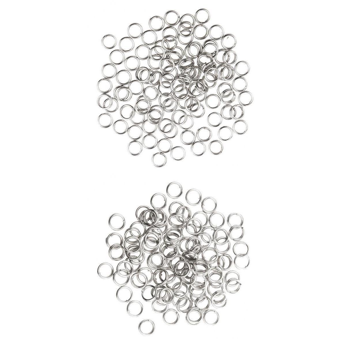 200Pcs Stainless Steel Split Ring Fishing Lure Bait Connector Double Circle