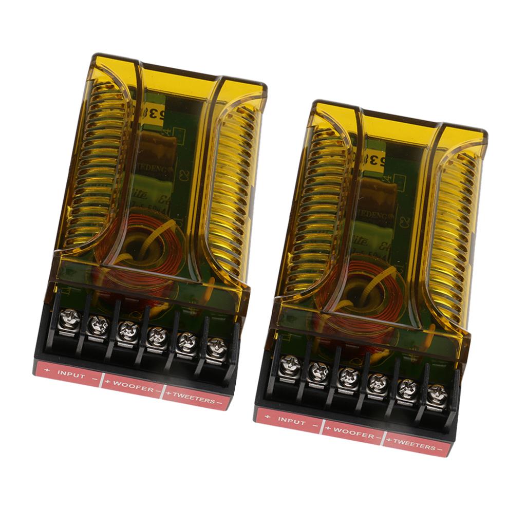 2Pieces 120W 2 Way High-Low Speaker Frequency Divider Crossover Filter