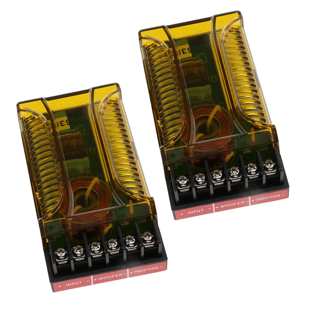 2Pieces 120W 2 Way High-Low Speaker Frequency Divider Crossover Filter