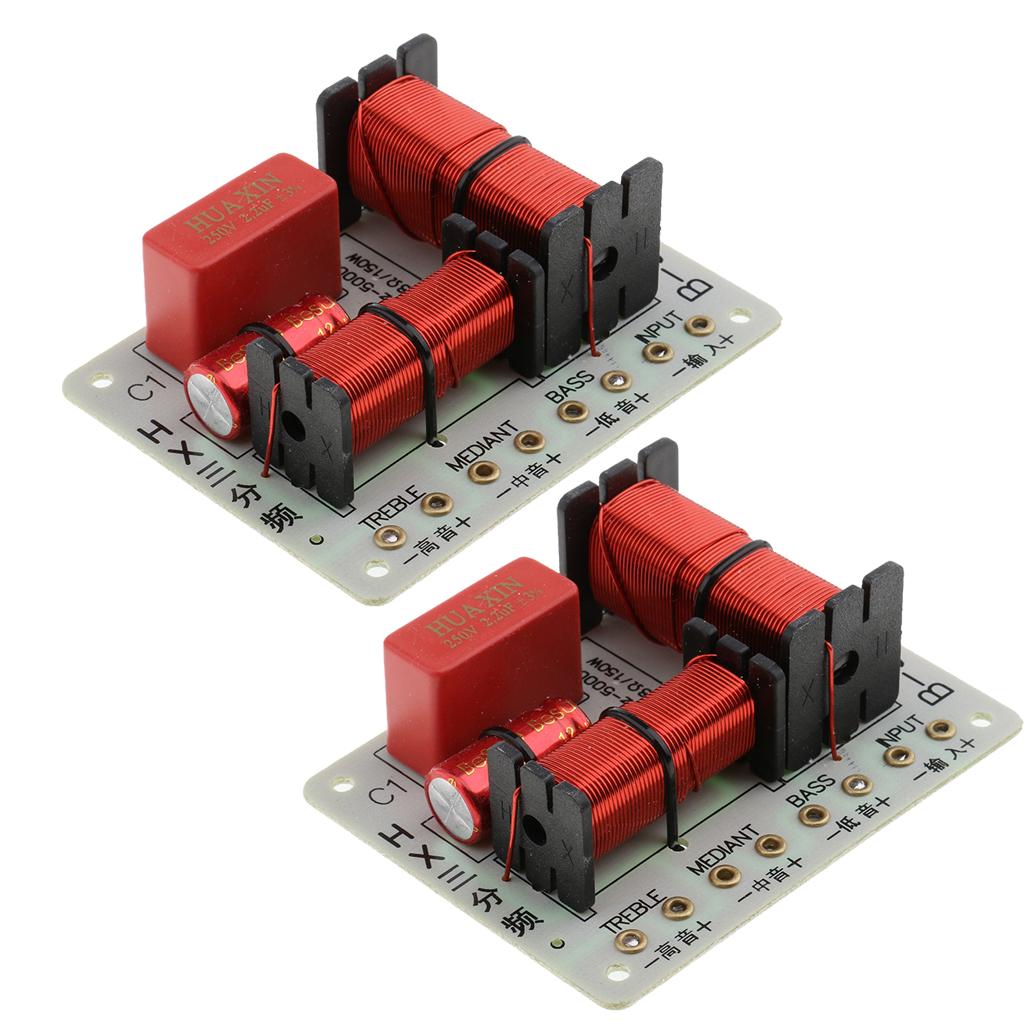 2Pieces 150W 3 Way Frequency Divider Speaker Crossover Filters Board