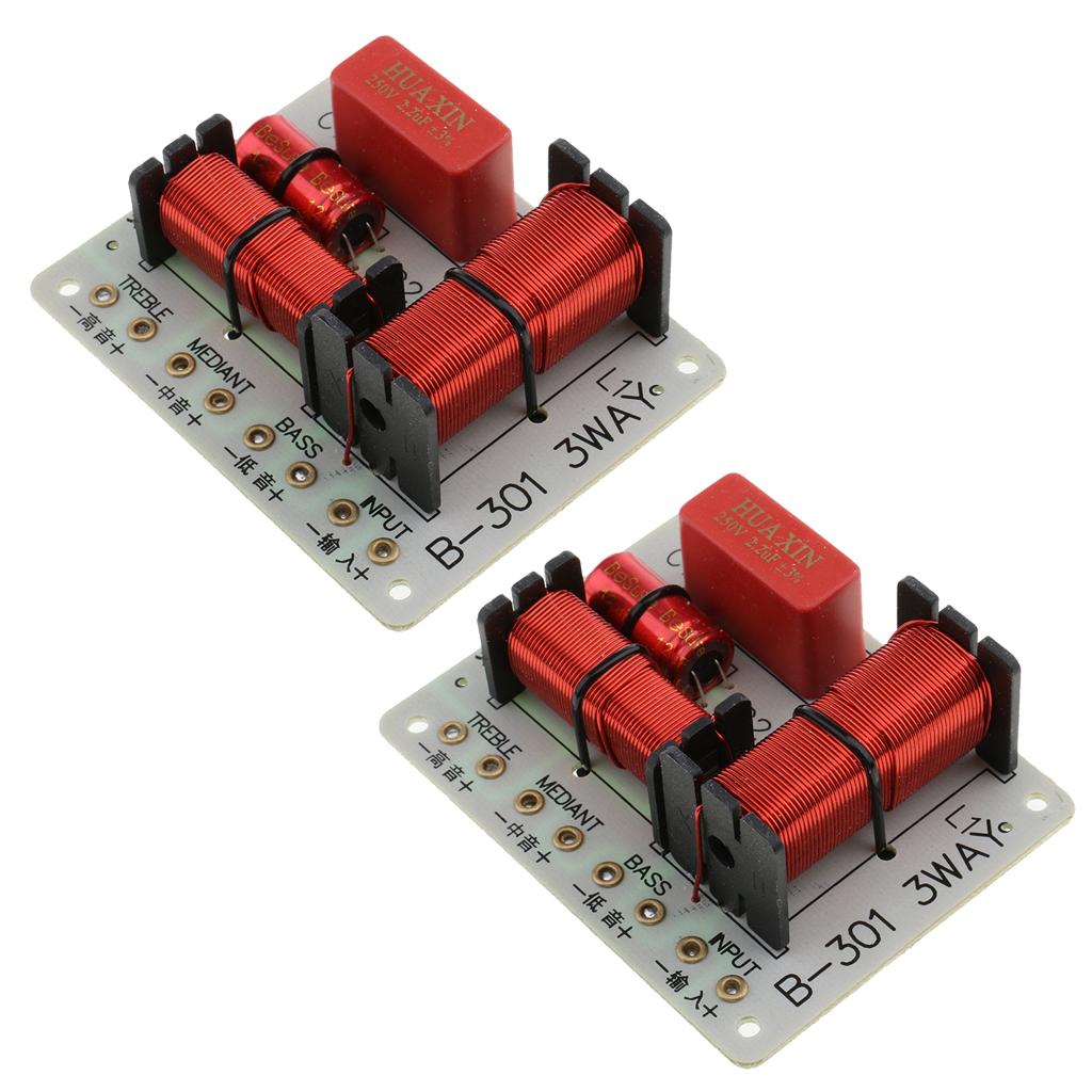2Pieces 150W 3 Way Frequency Divider Speaker Crossover Filters Board
