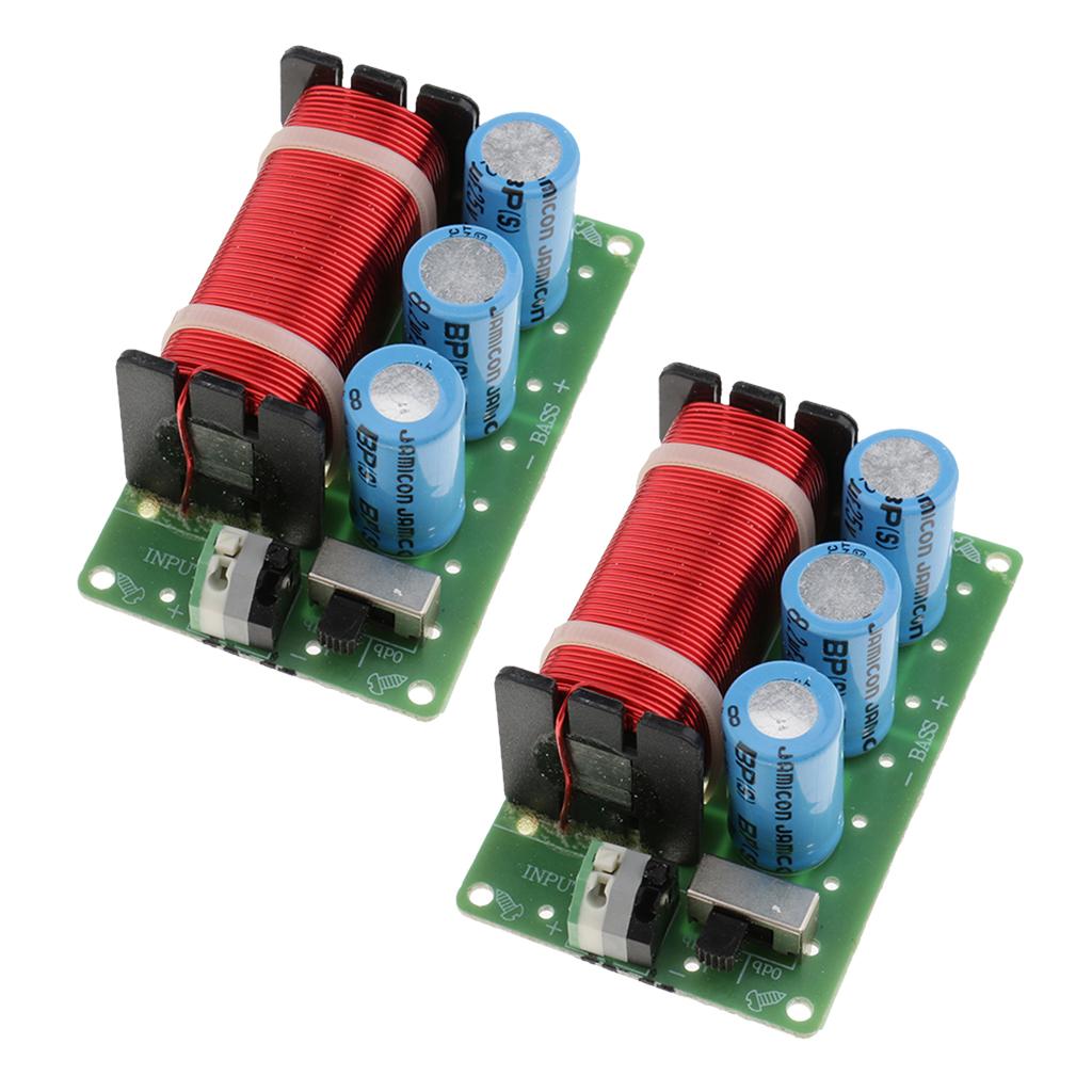 2Pieces 200W Pure Bass Subwoofer Audio Crossover Frequency Divider WEAH-85