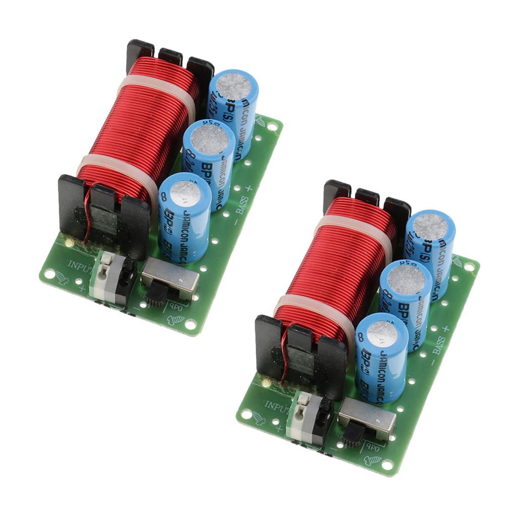 2Pieces 200W Pure Bass Subwoofer Audio Crossover Frequency Divider WEAH-85