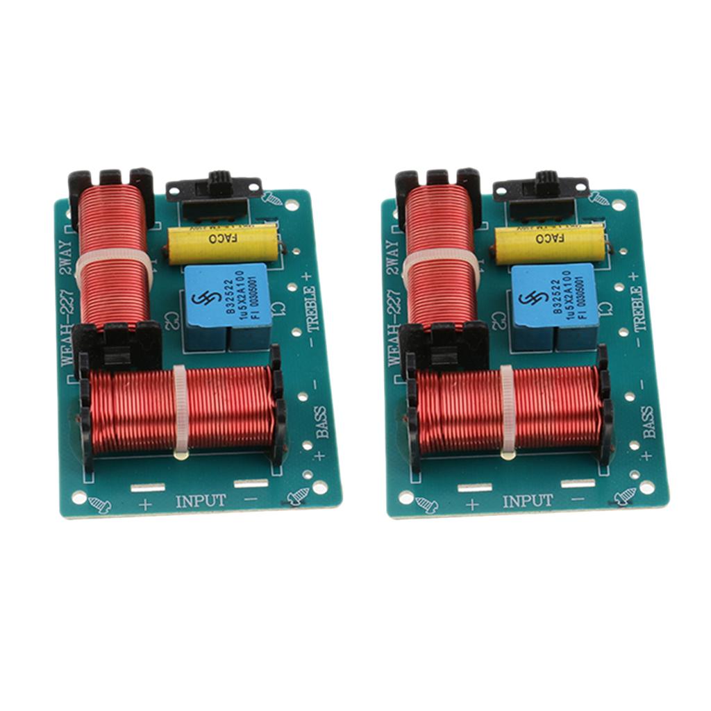2Pieces 80W High-Low 2 Way HiFi Speaker Frequency Divider Crossover Filters