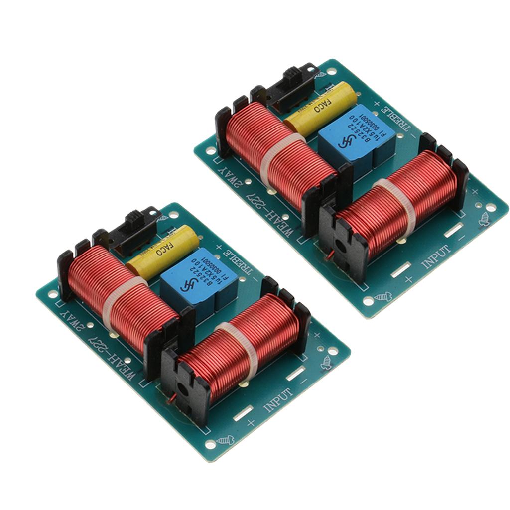 2Pieces 80W High-Low 2 Way HiFi Speaker Frequency Divider Crossover Filters
