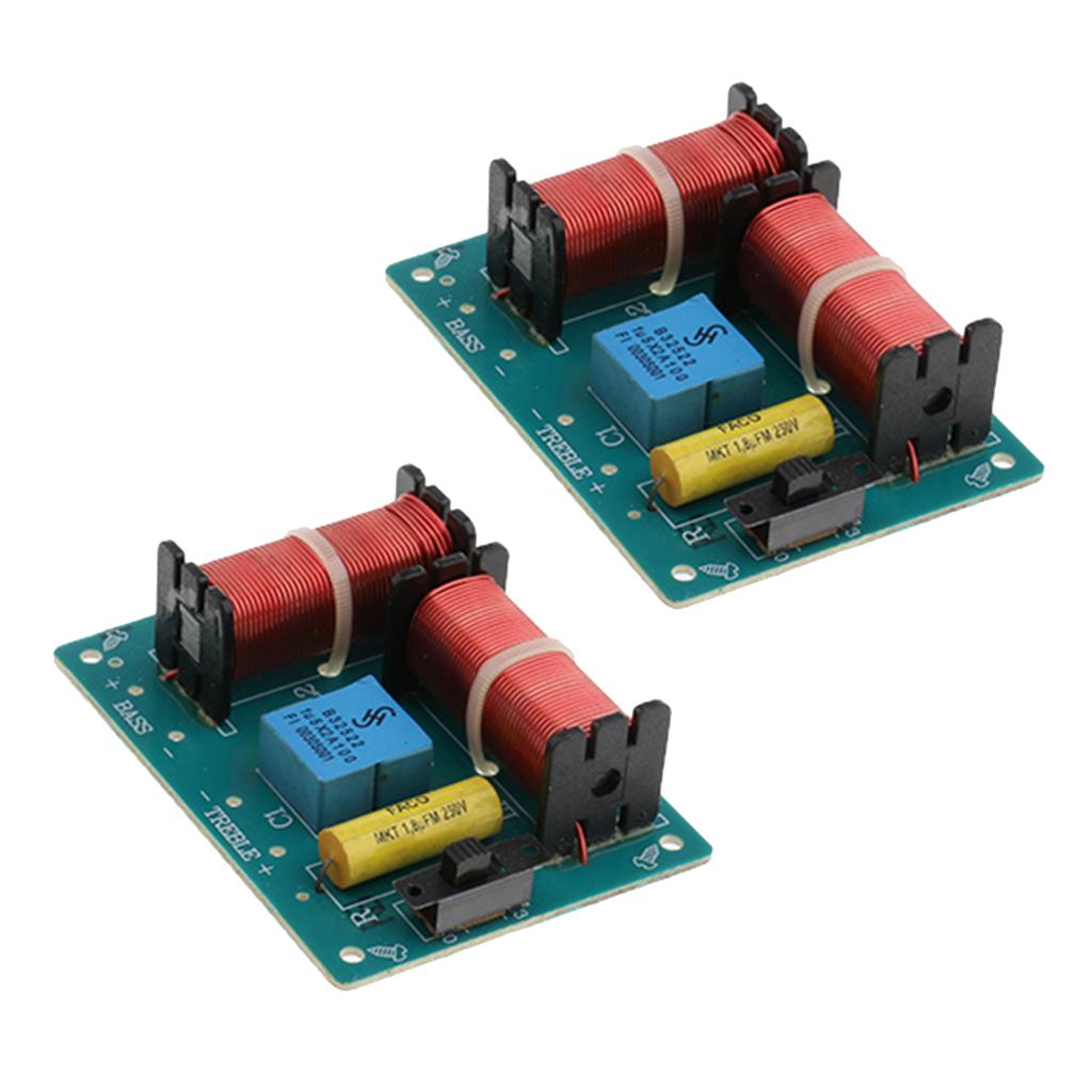 2Pieces 80W High-Low 2 Way HiFi Speaker Frequency Divider Crossover Filters