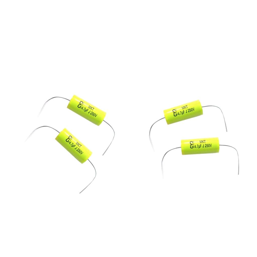 4Pieces 250V 4.7uF Audio Speaker Divider Crossover Non-Polarity Capacitor