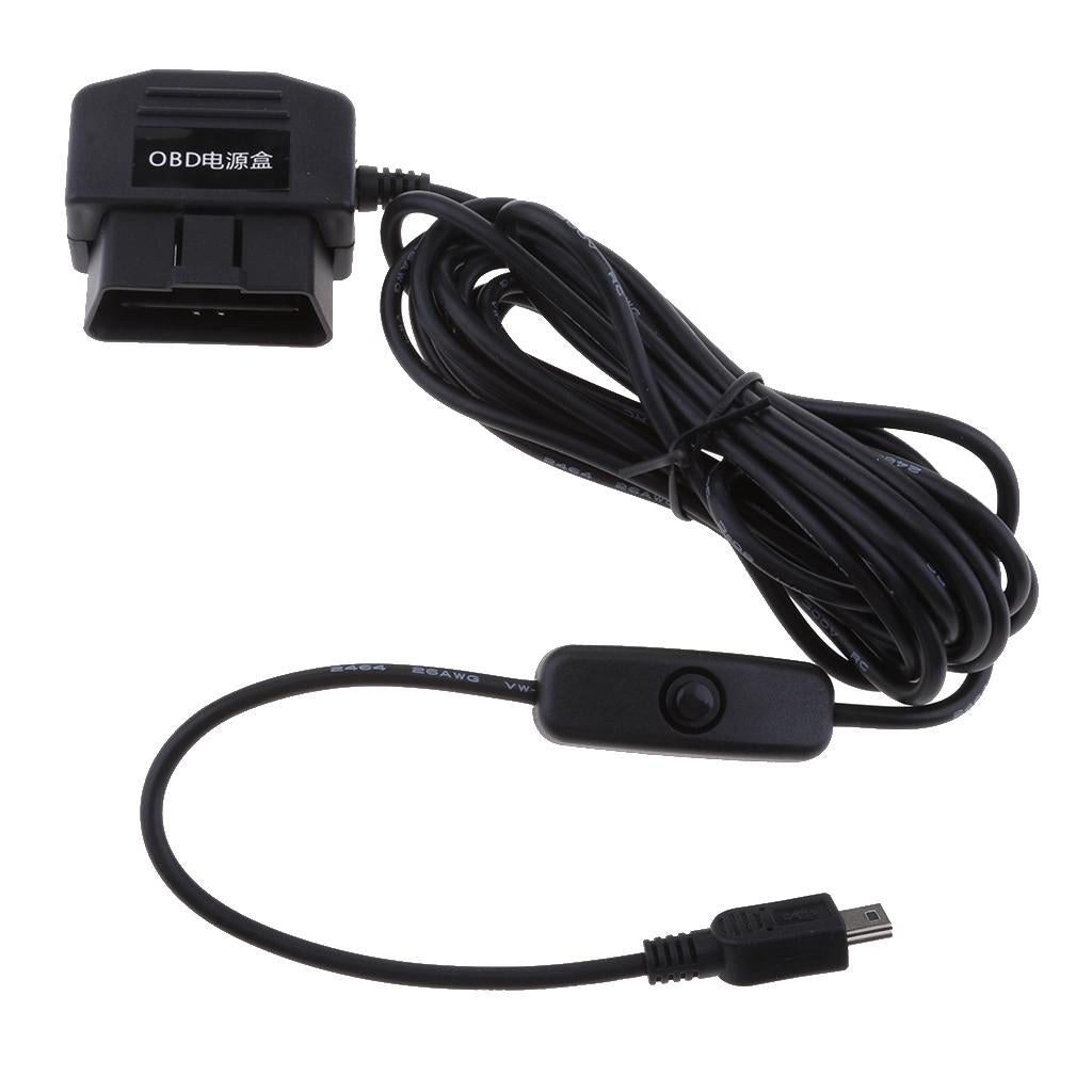 2Pieces 12/24V to 5V Car Dash Cam Hardwire Adapter Cable DVR OBD Buck Line