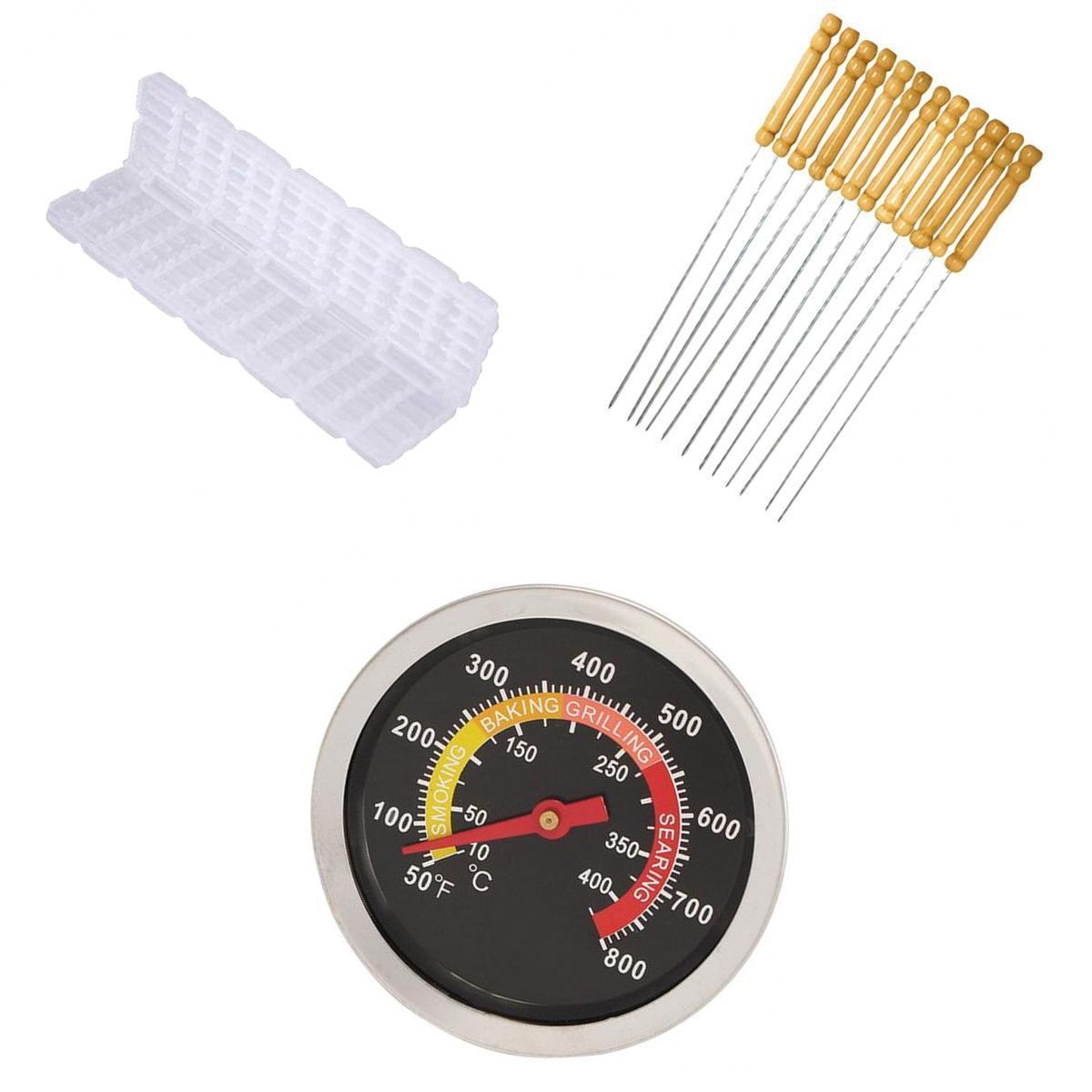 3pcs/set Barbecue Accessories Kit Temperature Gauge Skew Machine Skew Maker