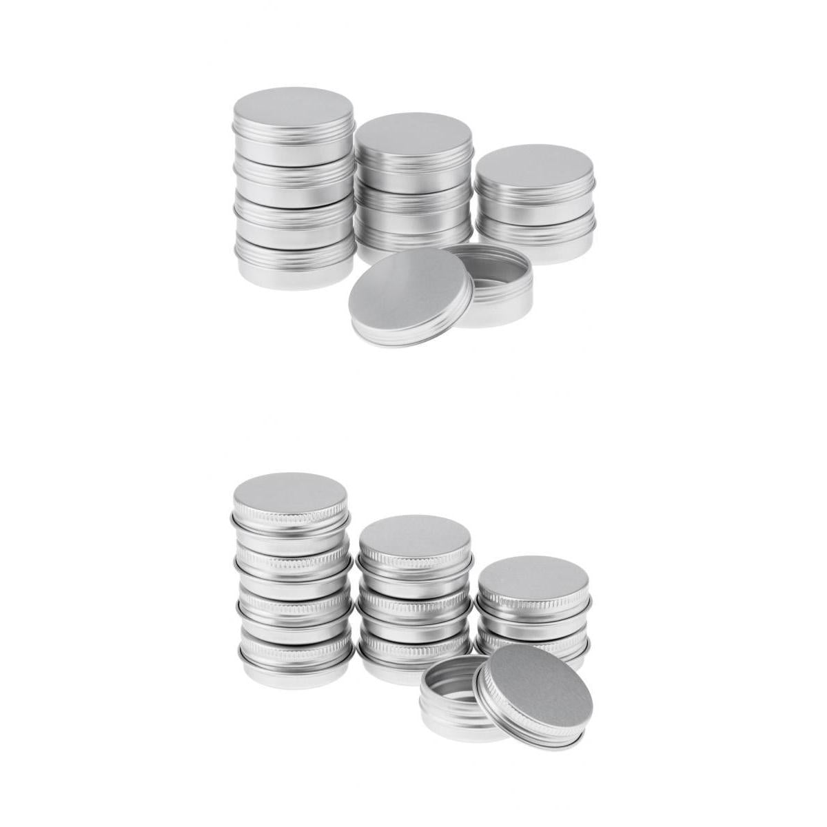 20pcs 15/25ml Aluminium Lip Balm Tin Pot Cosmetic Cream Jar Bottle Container