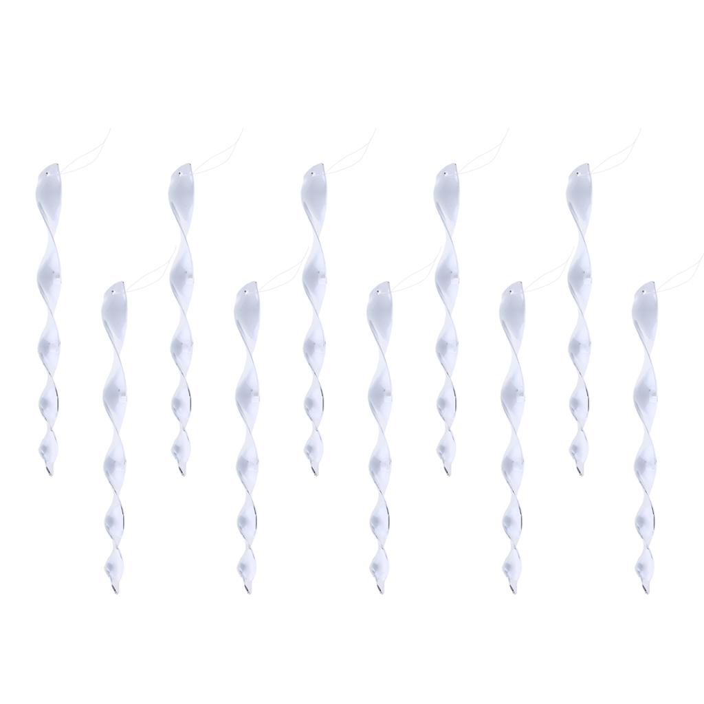 10Pcs Bird Repellent Wind Twisting Scare Rods Reflective Spiral Deterrent