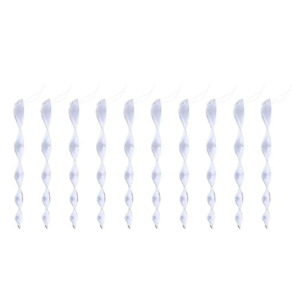 10Pcs Bird Repellent Wind Twisting Scare Rods Reflective Spiral Deterrent