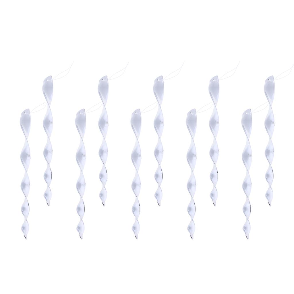 10Pcs Bird Repellent Wind Twisting Scare Rods Reflective Spiral Deterrent