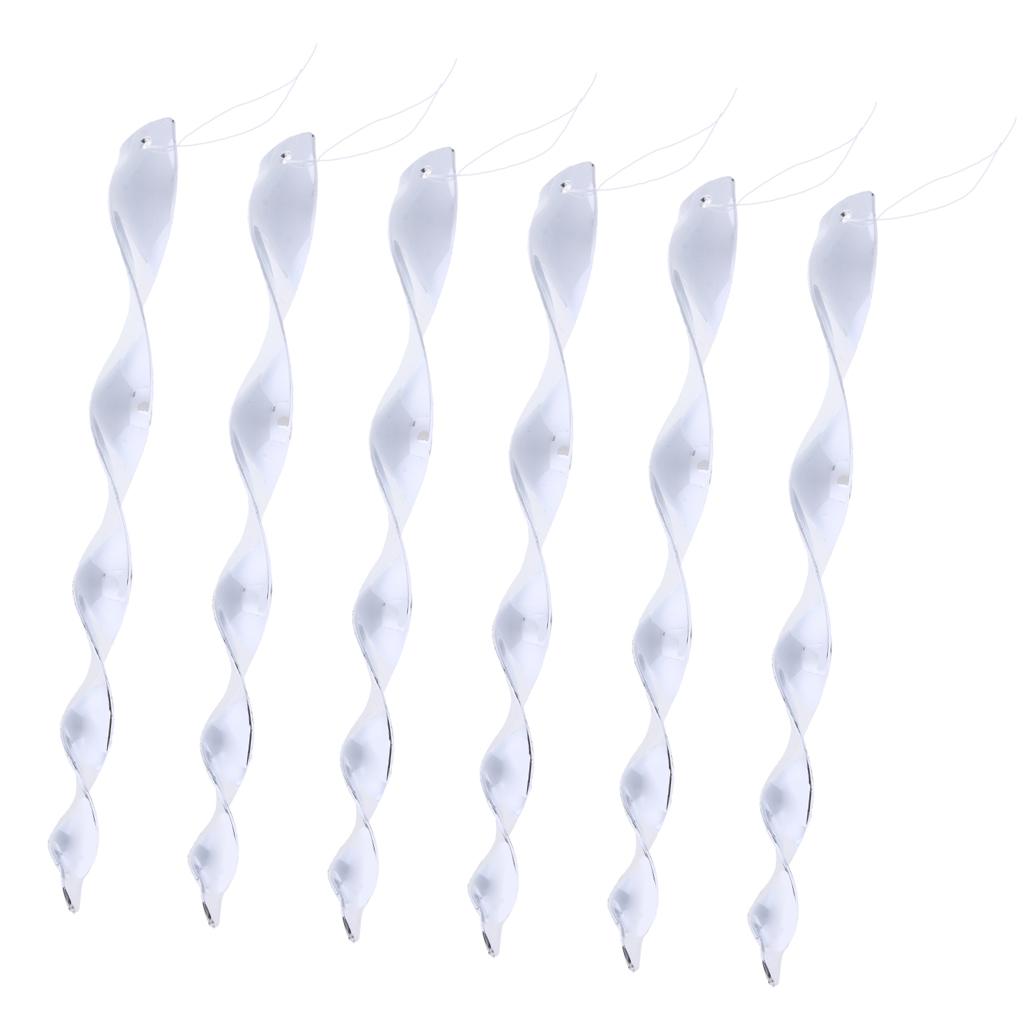 6Pcs Bird Repellent Wind Twisting Scare Rods Reflective Spiral Deterrent