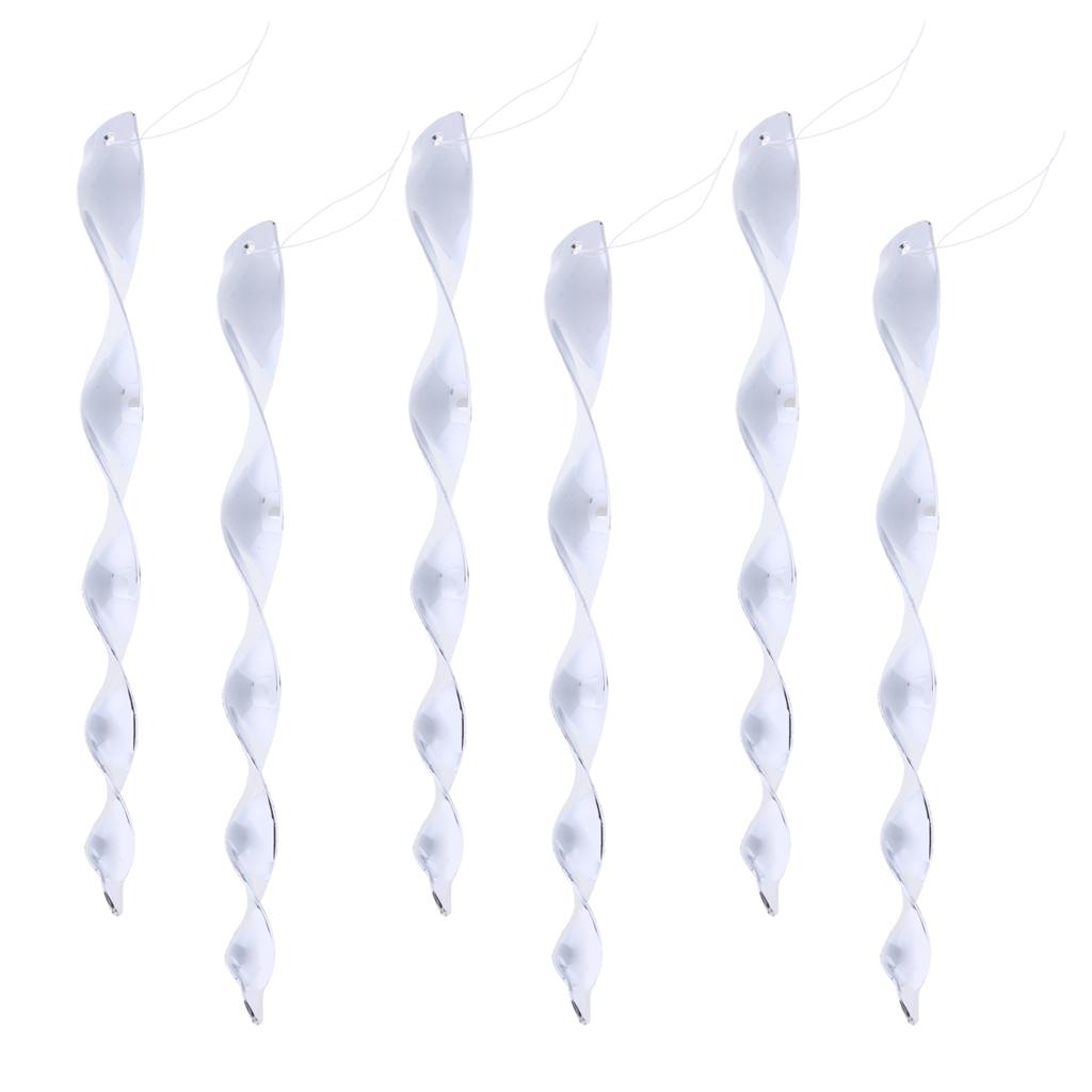 6Pcs Bird Repellent Wind Twisting Scare Rods Reflective Spiral Deterrent