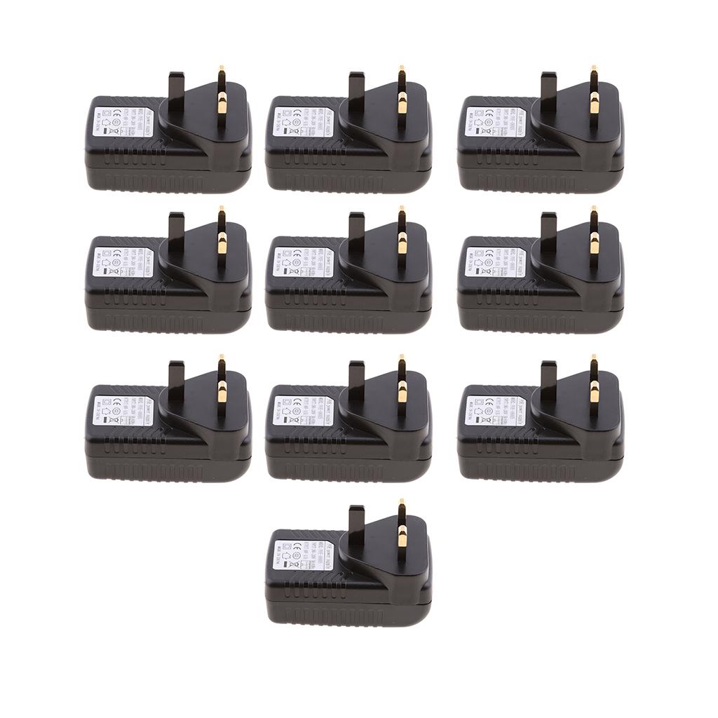 10Pieces UK Plug Poe Power Supply 48V 0.5A Over Ethernet Switch Router