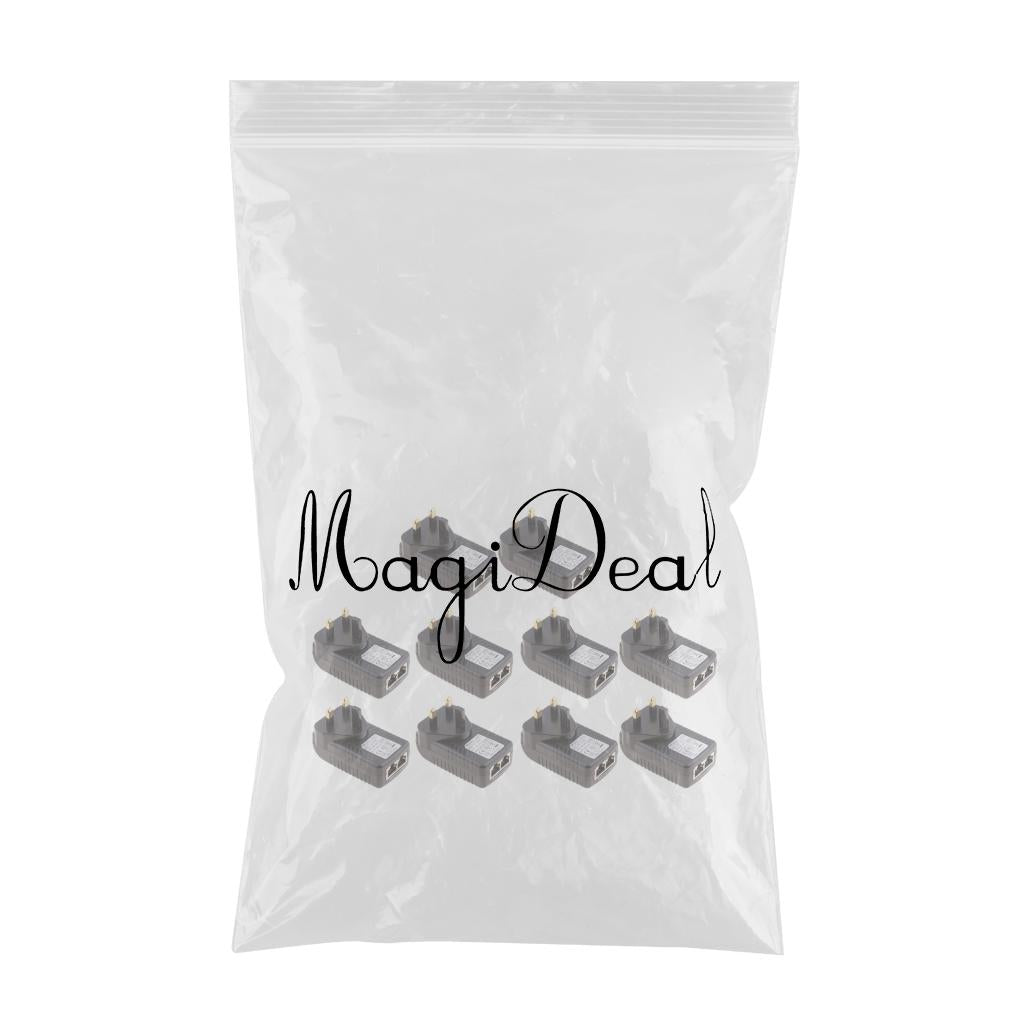 10Pieces UK Plug Poe Power Supply 48V 0.5A Over Ethernet Switch Router