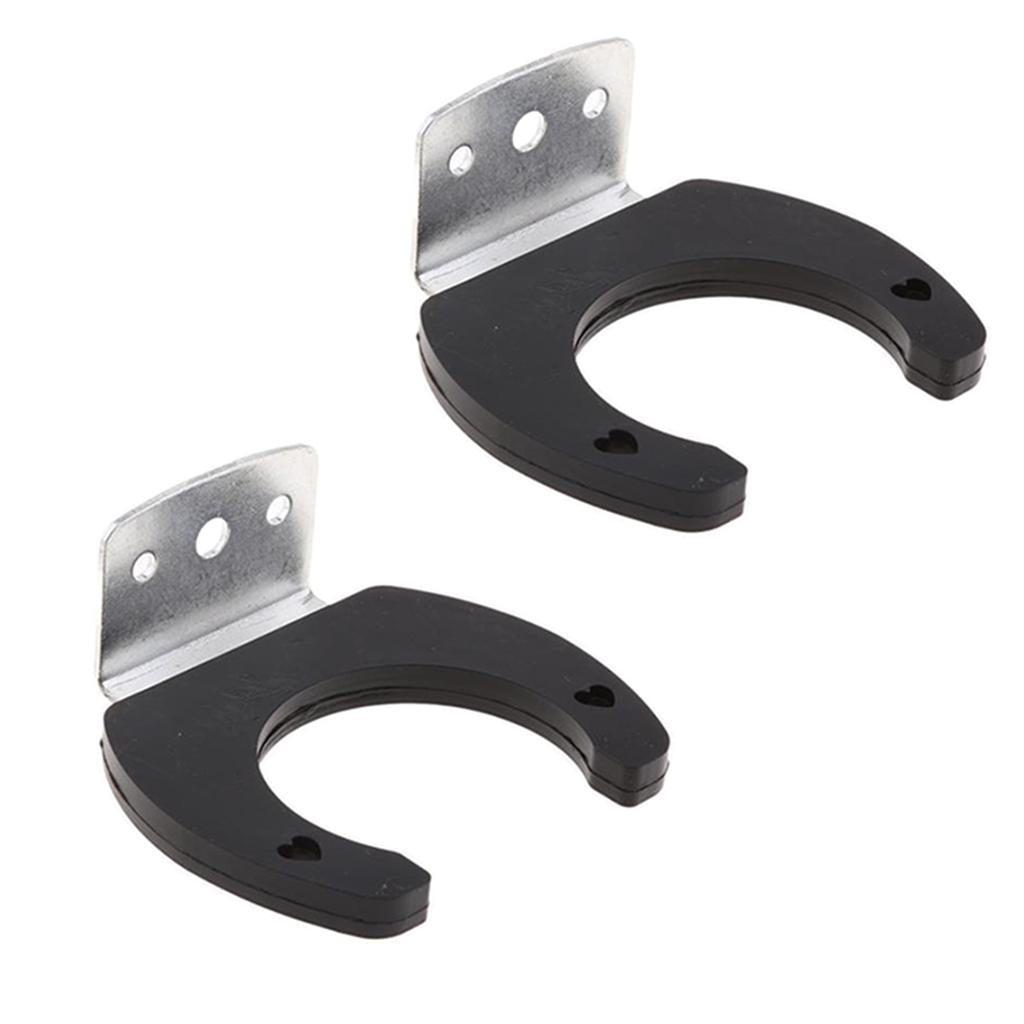 2Pieces Universal Wired Microphone Holders Wall Hook Stands Hanger