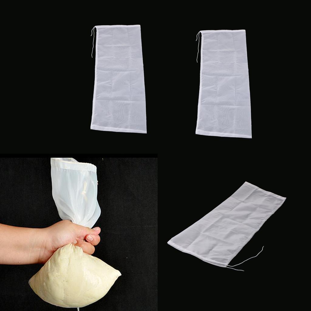 3 Pcs Nut Milk Cold Brew Coffee Juic Reusable Nylon Mesh Strainer Filter Bag