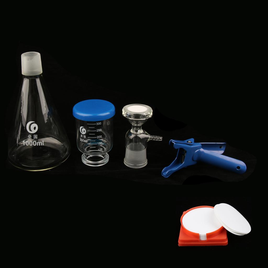 1000ml Filtration Apparatus Vacuum Unit + 50x Nylon Filter Membranes 0.22um