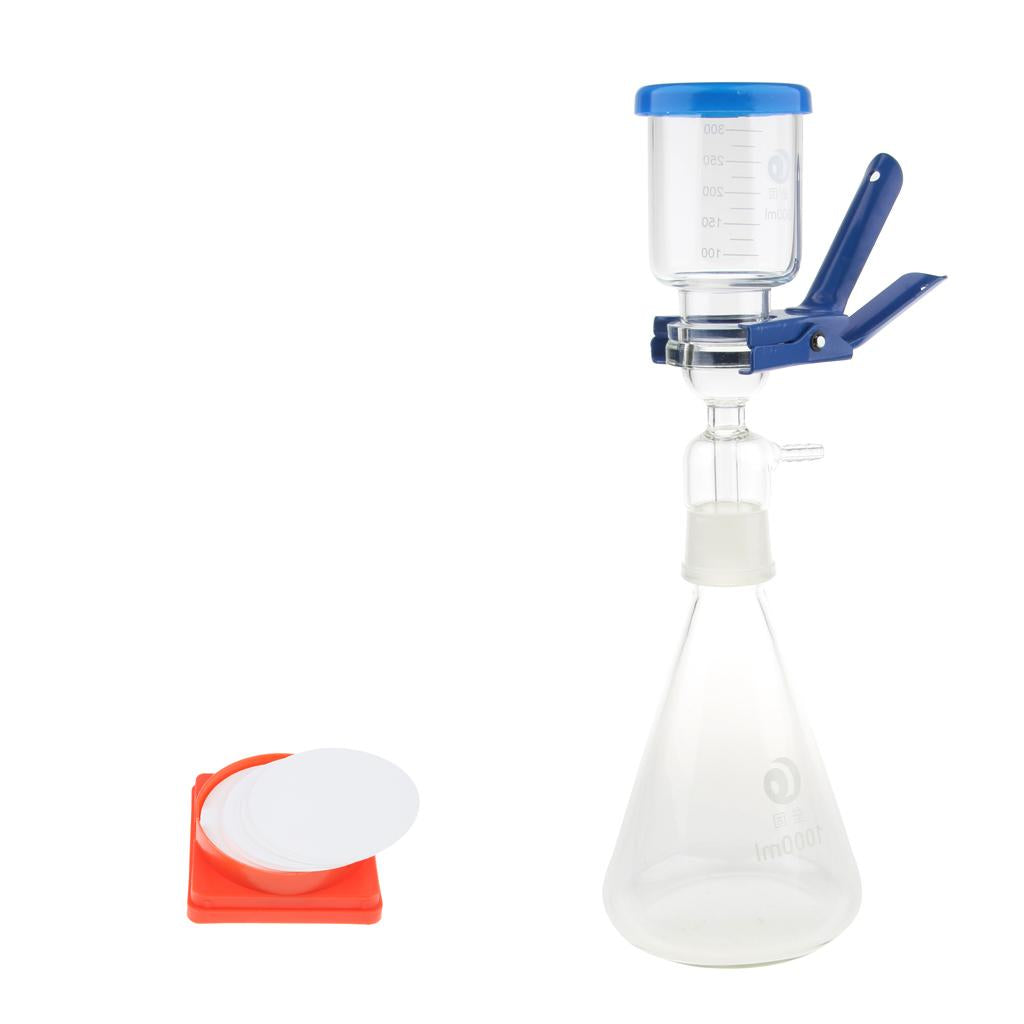 1000ml Filtration Apparatus Vacuum Unit + 50x Nylon Filter Membranes 0.22um