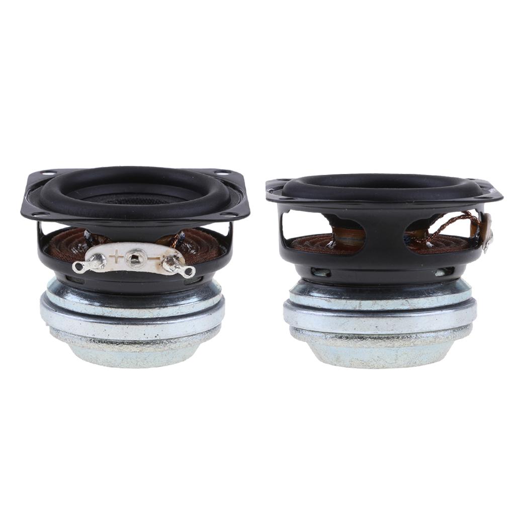 2x 40mm 4Ohm 10W Full range Speaker Square Loudspeaker 16Coil Rubber Edge