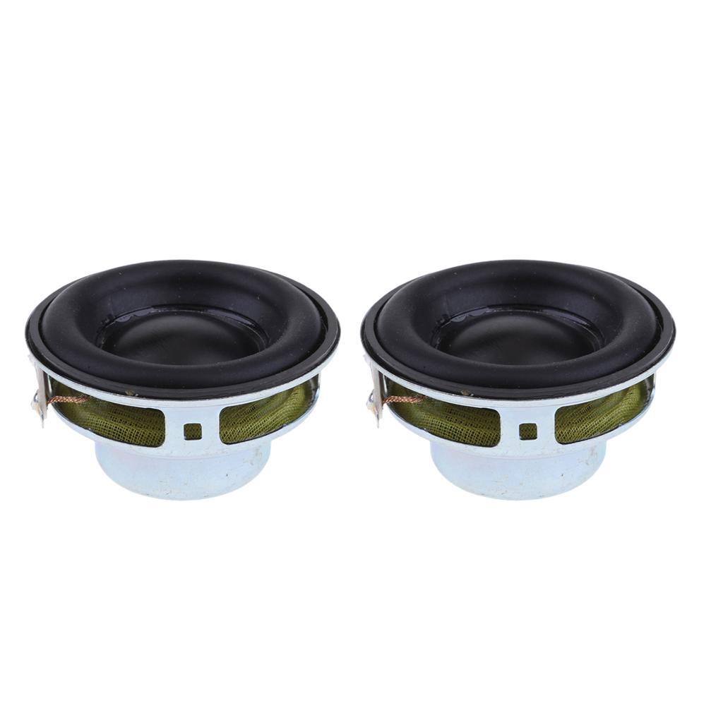 2x 40mm 4Ohm 5W Full Range Speaker Round Loudspeaker 16 Coil Rubber Edge