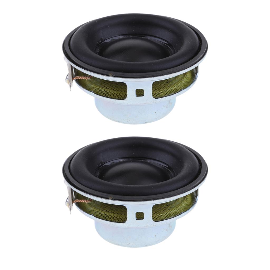2x 40mm 4Ohm 5W Full Range Speaker Round Loudspeaker 16 Coil Rubber Edge