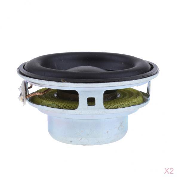 2x 40mm 4Ohm 5W Full Range Speaker Round Loudspeaker 16 Coil Rubber Edge