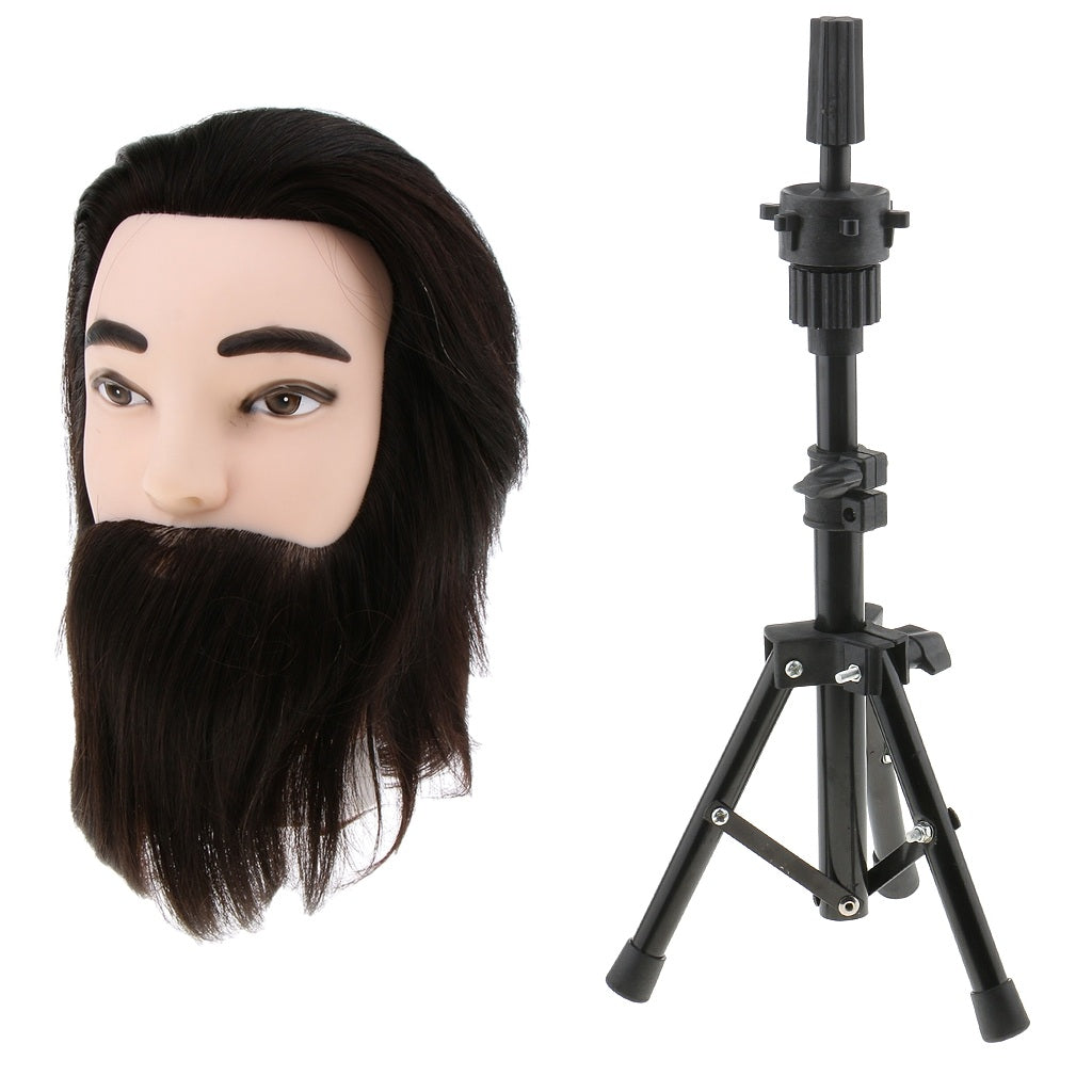 12 Human Hair Styling Hairdressing Practice Head Training Mannequin & Stand"