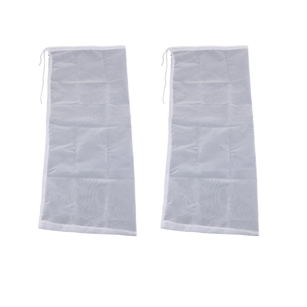2 Pcs Nut Milk Cold Brew Coffee Juic Reusable Nylon Mesh Strainer Filter Bag