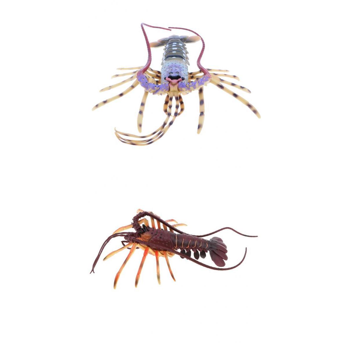 2Pcs Plastic Ocean Animal Model Figurine Kids Toy Gift Home Decor Lobster