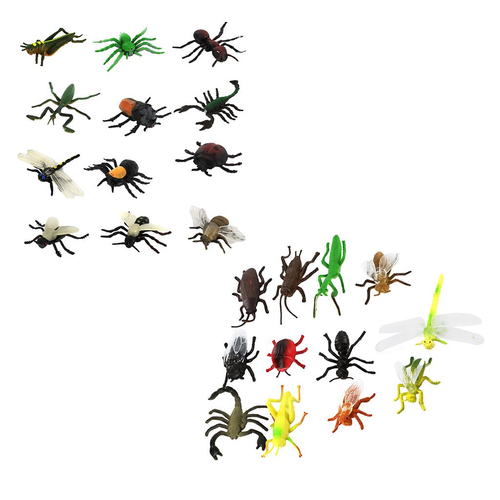 24pcs Plastic PVC Insect Animal Model Kids Toy Multi-color