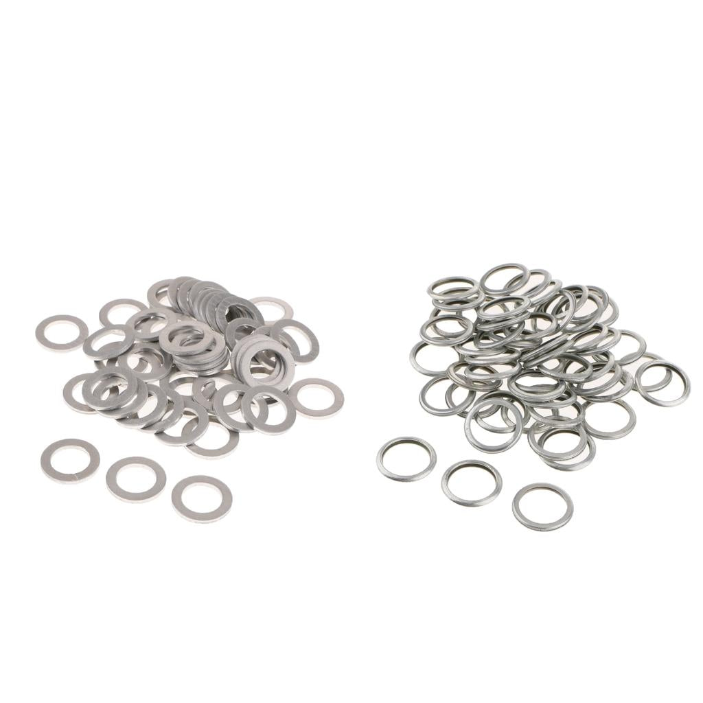 100pcs Oil Drain Plug Crush Washer Gaskets 14mm for Acura+16mm for
