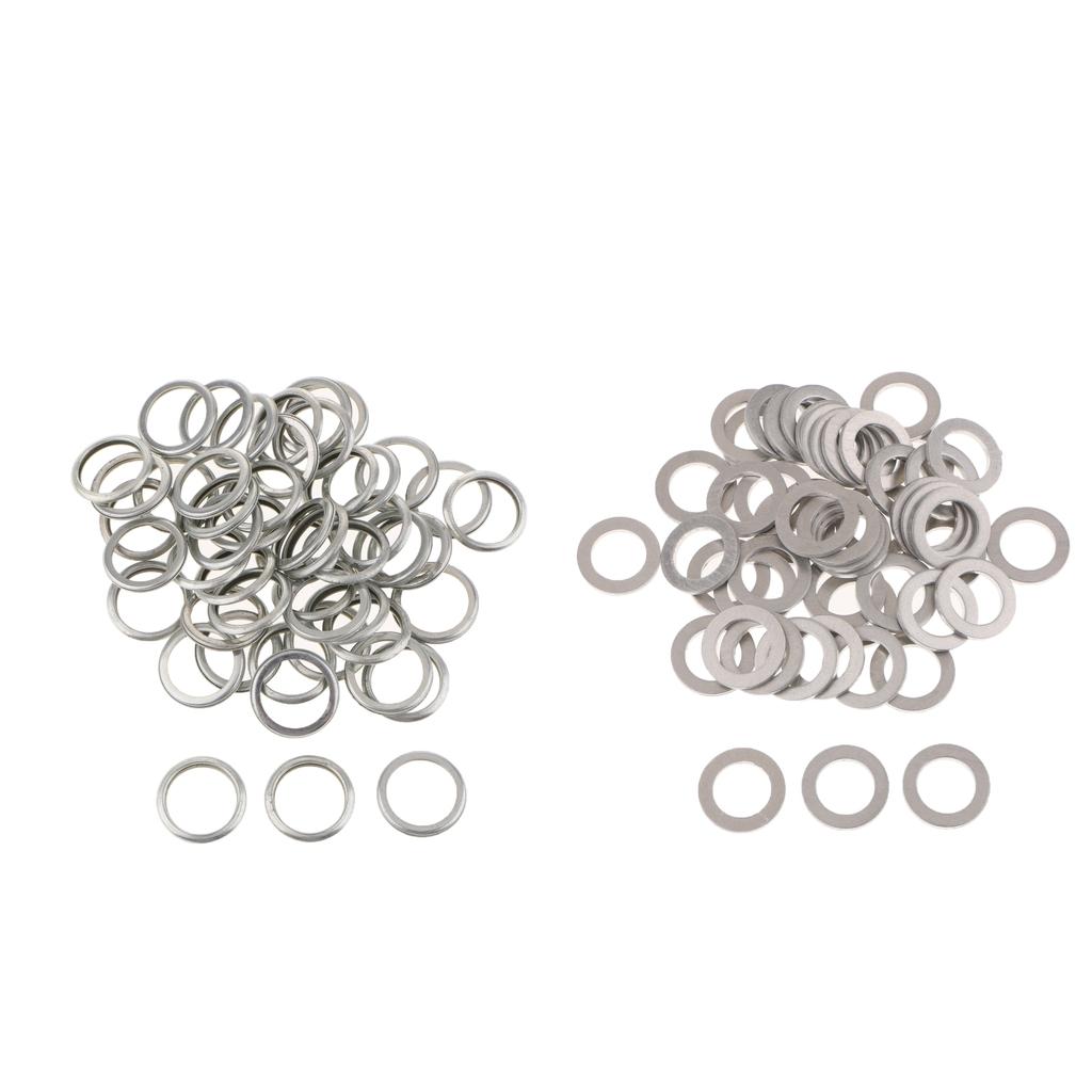 100pcs Oil Drain Plug Crush Washer Gaskets 14mm for Acura+16mm for