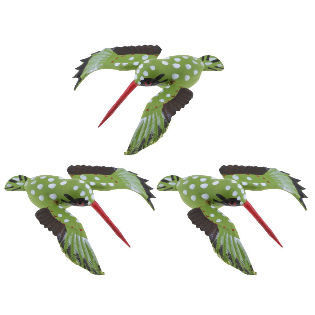 3x Realistic Insect Animal Pot Hanger Fridge Magnet Garden Decor Hummingbird