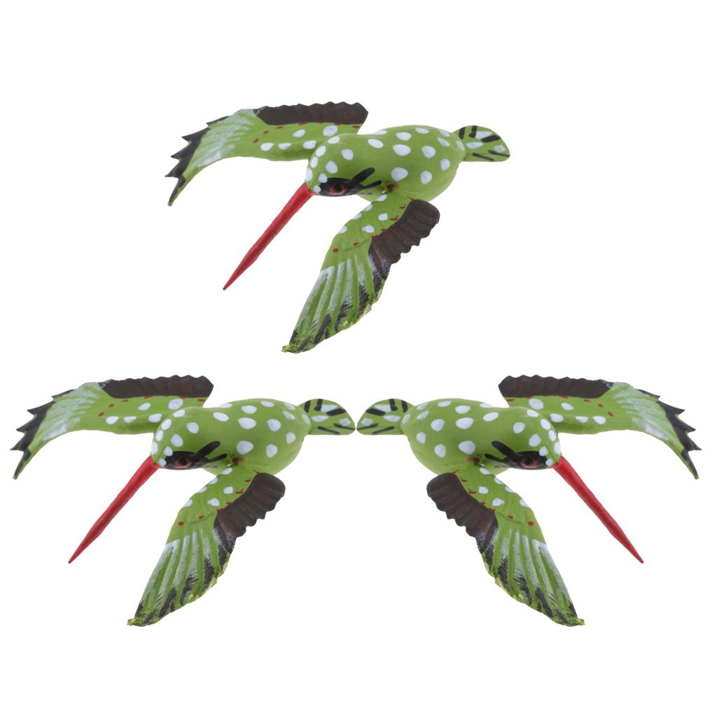 3x Realistic Insect Animal Pot Hanger Fridge Magnet Garden Decor Hummingbird