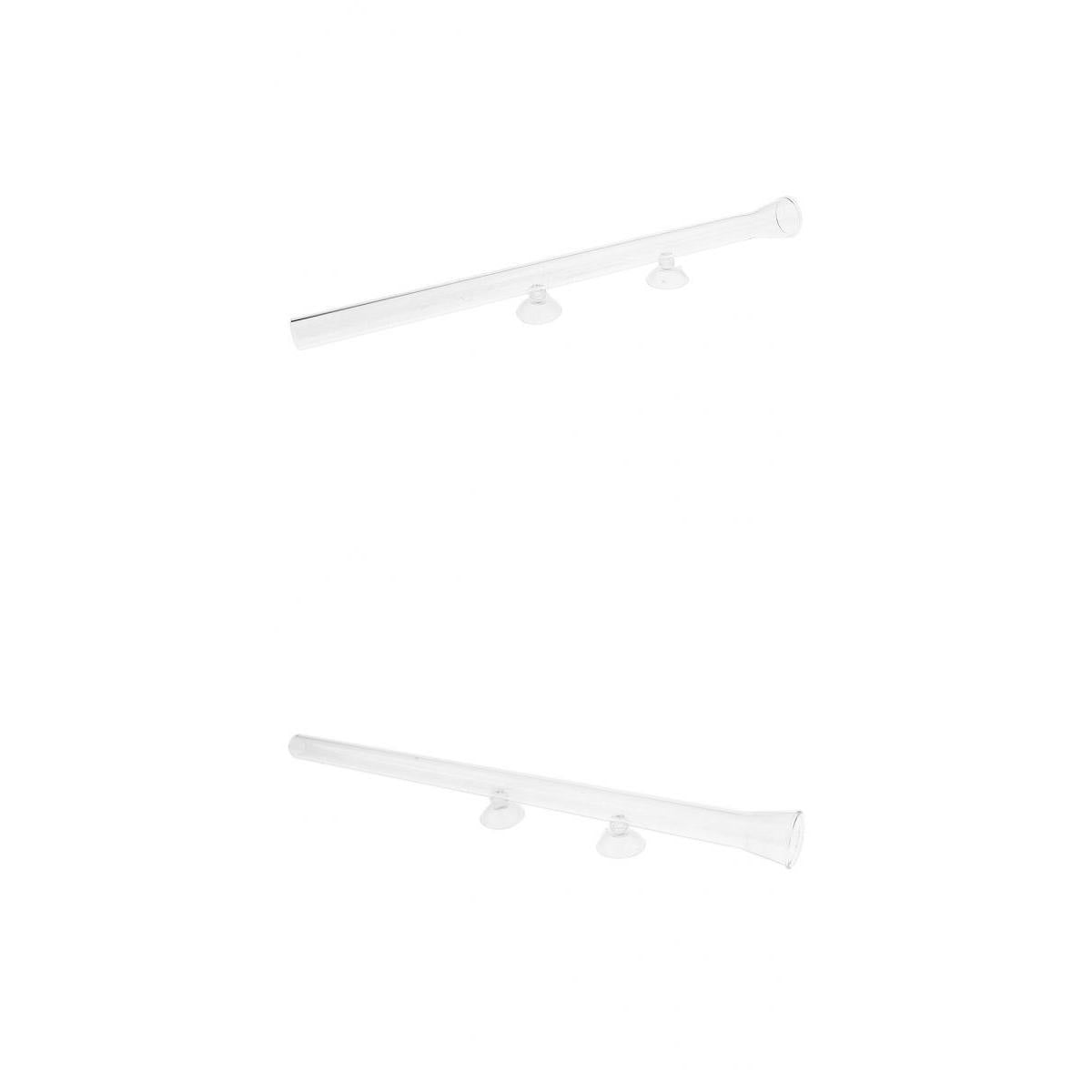 2 PCS Aquarium Glass Shrimp Feeding Tube Food Dish Pipe Holder 400,300mm