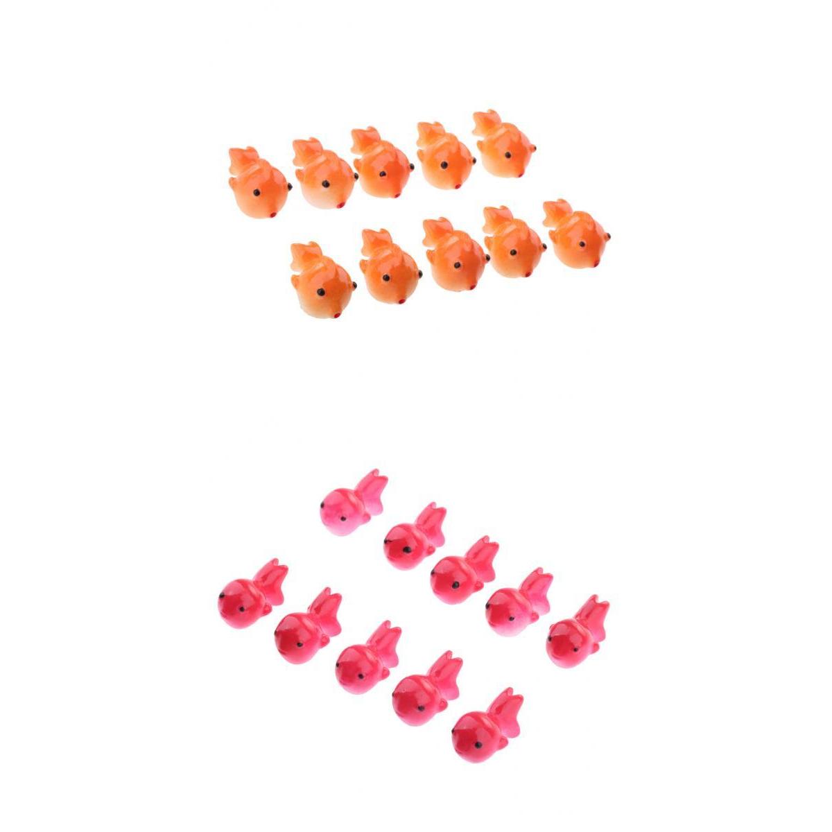 20Pieces Miniature Dollhouse Bonsai Craft Garden Landscape Goldfish Decor