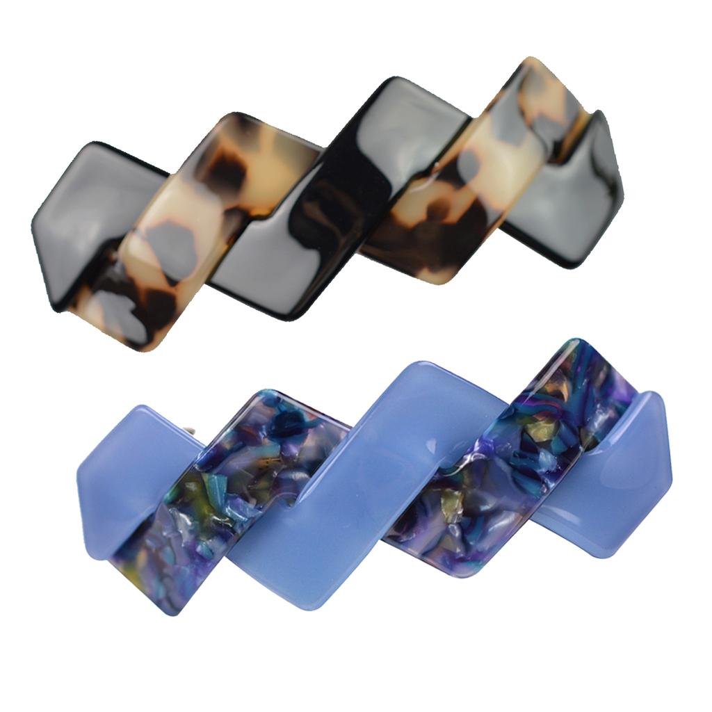 2 Pieces Women Girls Geometric Hair Spring Clips Barrette Hair Accessories