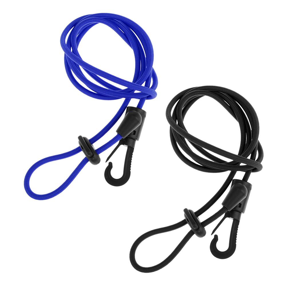 2 Pieces Elastic Safety Kayak Canoe Paddle Leash Fishing Rod Cord