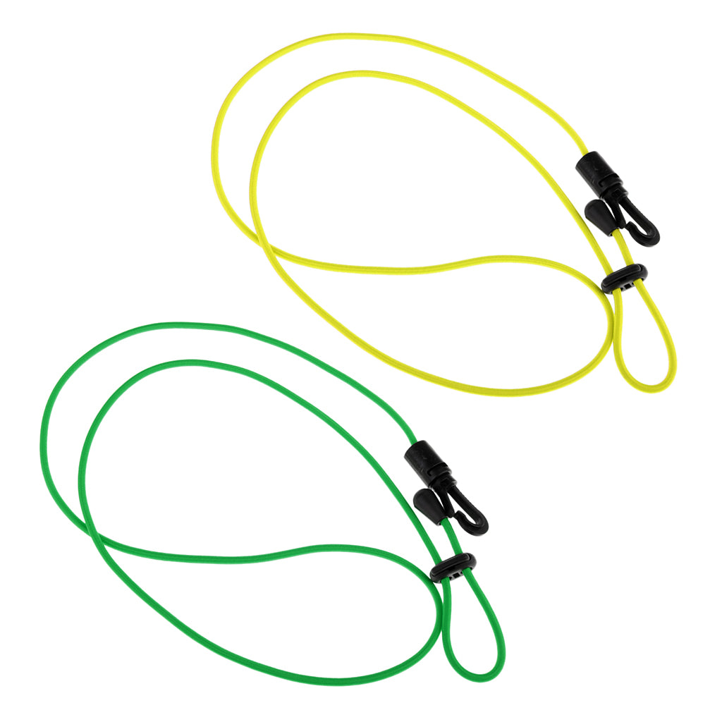 2 Pieces Elastic Safety Kayak Canoe Paddle Leash Fishing Rod Tie Rope Tether